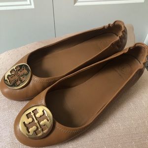 Tan Tory Burch Flats SIZE 7.5